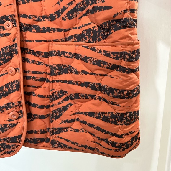 Anine Bing Quilted Tiger Print Jacket in Rust - Picture 8 of 12